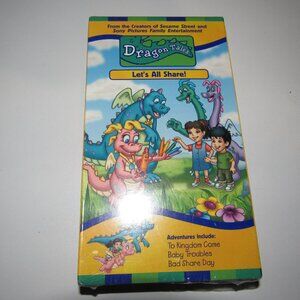 Dragon Tales VHS Let’s All Share! Columbia TriStar Sesame Workshop 2000 Kids